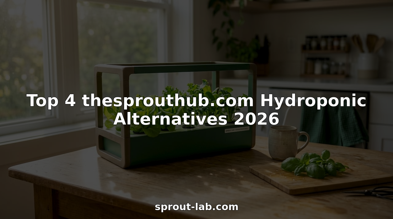 Compact home hydroponic garden on kitchen counter