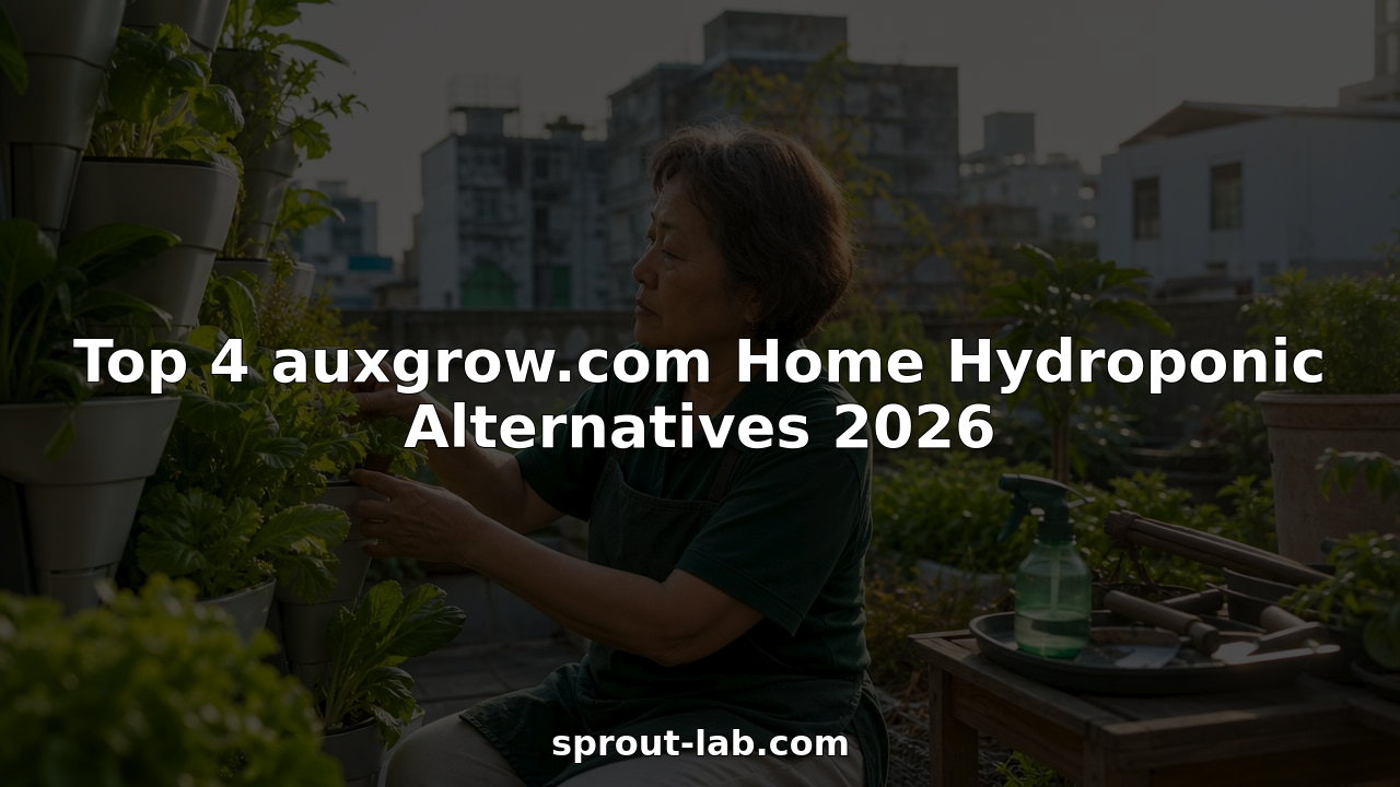 Woman tending hydroponic plants on apartment balcony